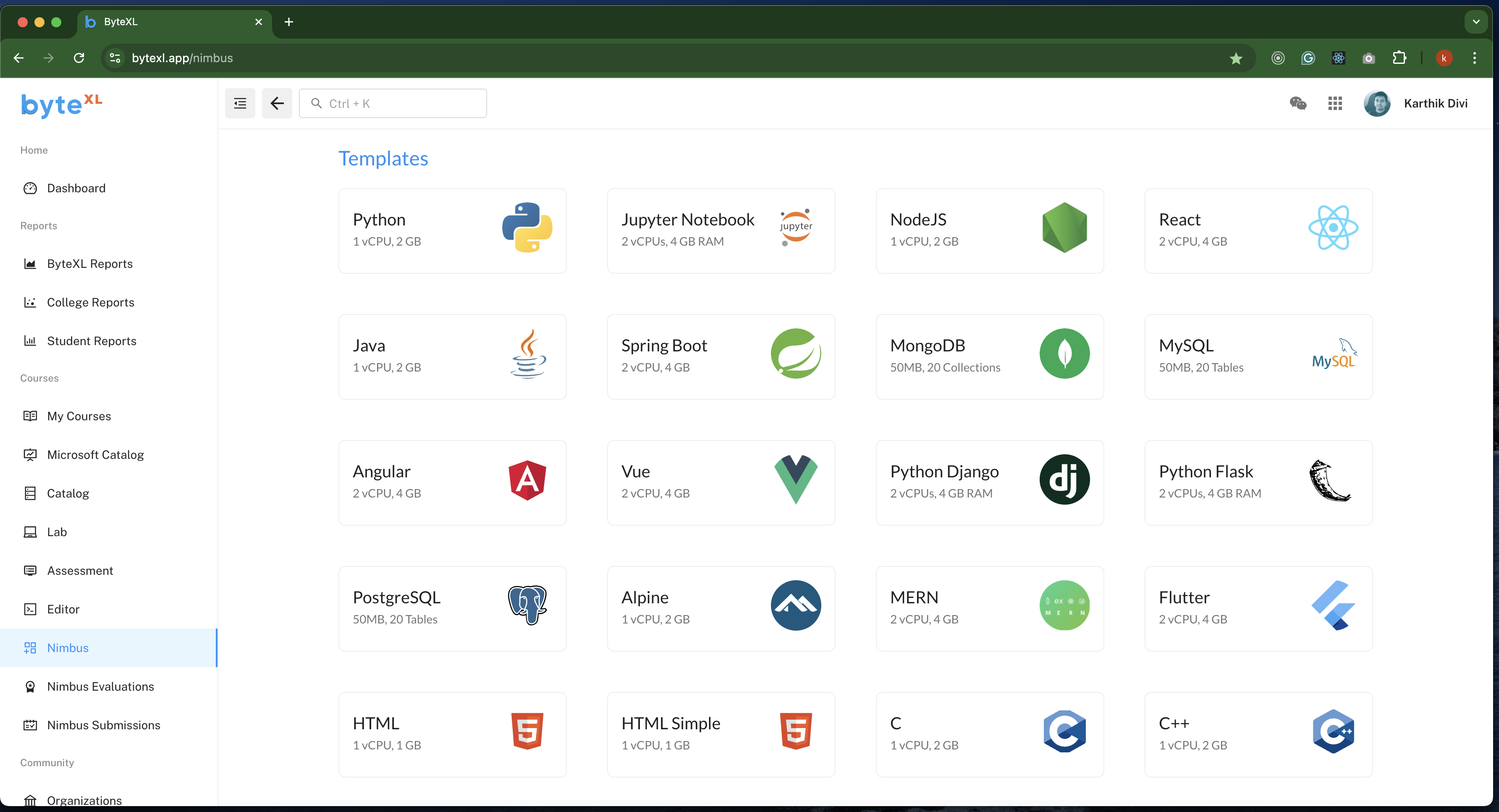 Nimbus Interface